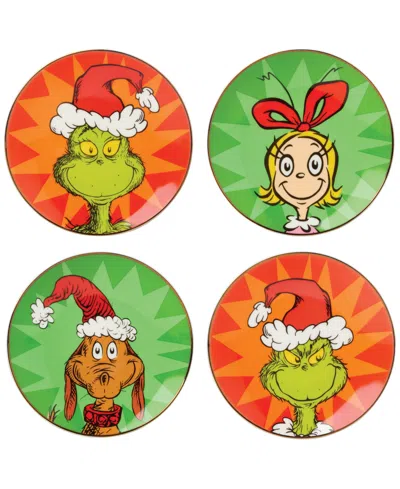 Lenox Merry Grinchmas Tidbit Plates, Set Of 4 In Multi