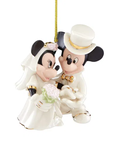 Lenox Minnie's Dream Wedding Ornament In Ivory