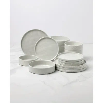 Lenox Modulus 16-piece Dinnerware Set, Vapor In White