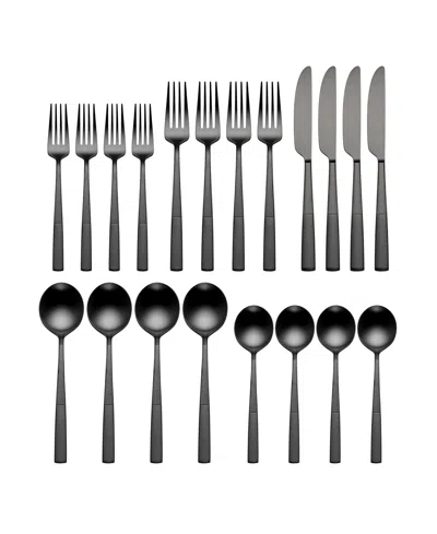 Lenox Modulus Satin 20-pc. Flatware Set, Service For 4 In Black