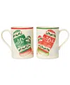 Lenox Mr. & Mrs. Mugs, Set Of 2 In White