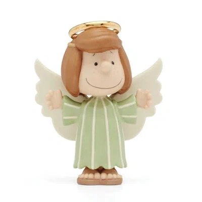 Lenox Nativity Peanuts Christmas Pageant Angel Figurine In Green