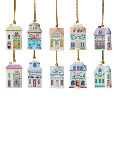 Lenox New For 2025!  Spice Village Ornaments, Set Of 10 In Multi