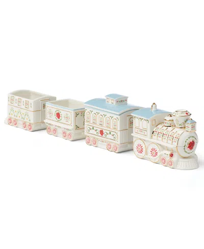 Lenox New For 2025!  Village Christmas Porcelain Train Serving Set In White