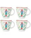 Lenox Nutcracker Porcelain Mugs, Set Of 4 In White