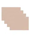 Lenox Olivia Polyester Set Of 4 Placemat, 13" X 19" In Tan