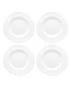 Lenox Opal Innocence Carved 4-piece Accent Plate Set In White