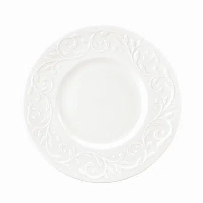 Lenox Opal Innocence Carved 7.25" Dessert Plate In White