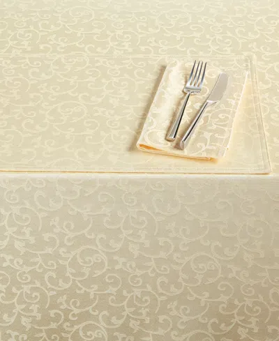 Lenox Opal Innocence Oblong 60" X 120" Ivory Tablecloth In Neutral