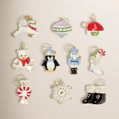 Lenox Ornament Trees 10 Piece Christmas Memories Hanging Figurine Ornament Set In Multi