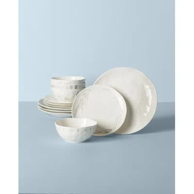 Lenox Oyster Bay 12 Piece Dinnerware Set, Service For 4 In White