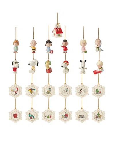 Lenox Peanuts Advent Calendar 25-piece Ornament Set In Multi