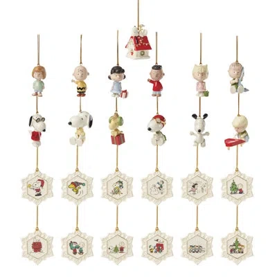 Lenox Peanuts Advent Calendar In Blue;white;green;red