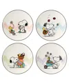 Lenox Peanuts Easter Accent Plates, Set Of 4 In Multi And Ivory