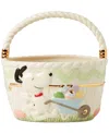 Lenox Peanuts Snoopy & Woodstock Porcelain Easter Basket In Multi And Ivory