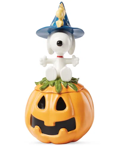 Lenox Peanuts The Great Pumpkin Covered Candy Dish In Ivory