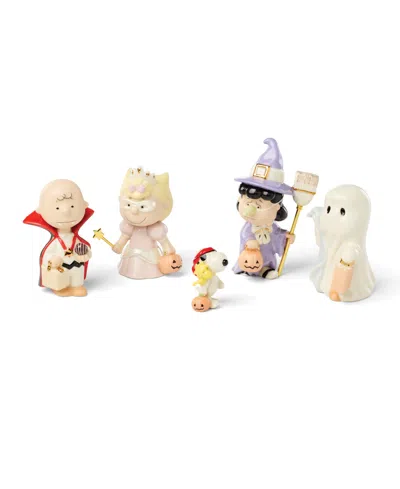 Lenox Peanuts Tricks And Treats 5-piece Figurine Set In Multicolor