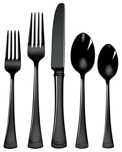 Lenox Portola Satin Black 20pc Flatware Set