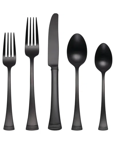 Lenox Portola Satin Black 20pc Flatware Set