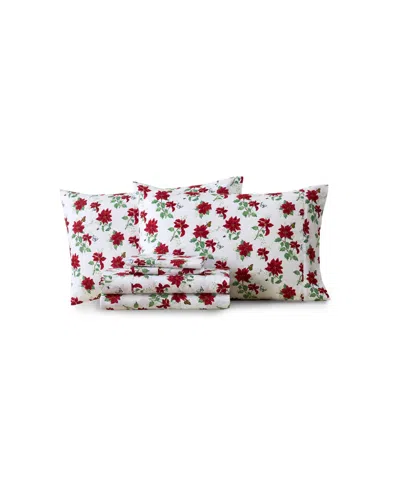 Lenox Printed Microfiber 6-piece Sheet Set, Full In White