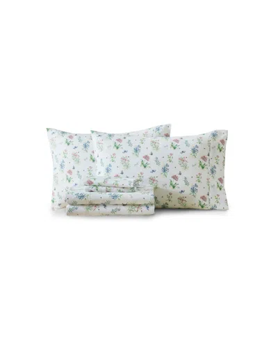 Lenox Printed Microfiber 6-piece Sheet Set, Queen In Multi