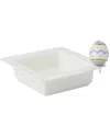 Lenox Profile Poppers Square Bowl Easter Egg Set In White