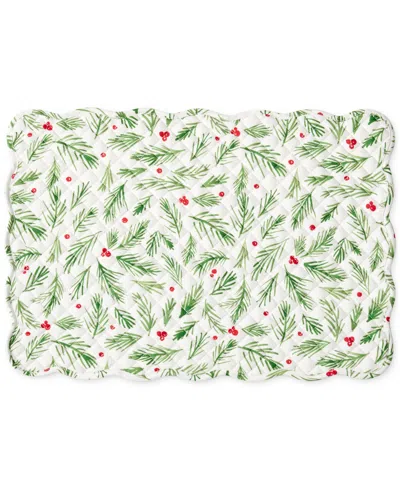 Lenox Reversible Bayberry Quilted Placemat, 13" X 19" In Multi