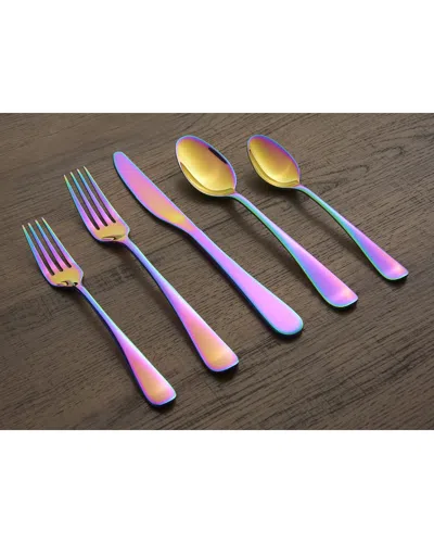 Lenox Rhiannon Rainbow Mirror 20-piece Flatware Set, Service For 4 In Rainbow