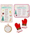 Lenox Santa's Coming 5pc Kitchen Gift Set In Red