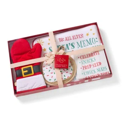 Lenox Santas Coming 5‑piece Kitchen Gift Set In Multi