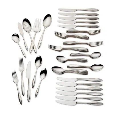 Lenox Sculpt 65 Piece 18/10 Stainless Steel Flatware Set, Service For 12