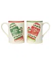 Lenox Mr. & Mrs. Mugs, Set Of 2 In White
