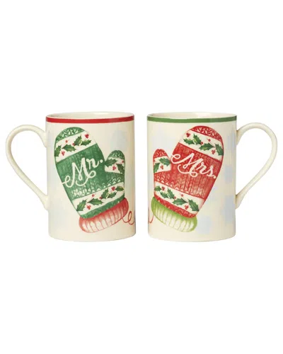 LENOX LENOX SET OF 2 HOLIDAY MR. & MRS. MUGS