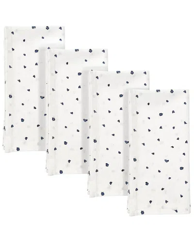 Lenox Set Of 4 Blue Bay Dot Napkins