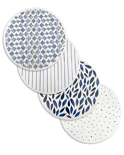 Lenox Set Of 4 Blue Bay Round Cork Placemats