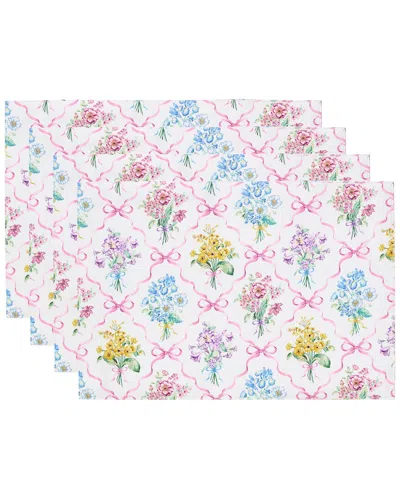 Lenox Set Of 4 Bouquet Ribbon Placemats In Multi