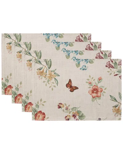 Lenox Set Of 4 Butterfly Meadow Fall Placemats In Multi