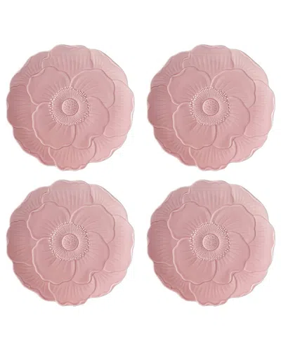 Lenox Set Of 4 Butterfly Meadow Floral Accent Plates