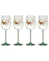 Lenox Butterfly Meadow Wine Glasses, Set Of 4