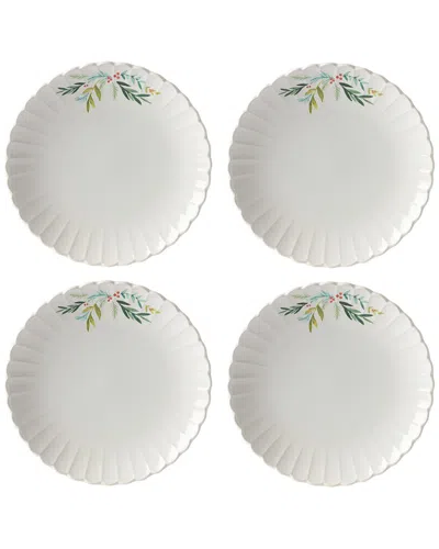 Lenox Set Of 4 French Perle Berry Dinner Plates