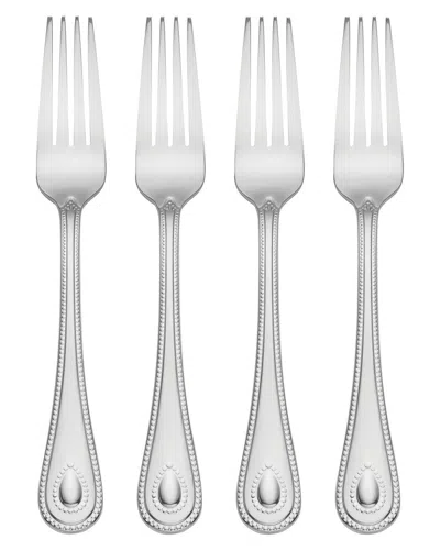 Lenox Set Of 4 French Perle Dinner Forks In Gray