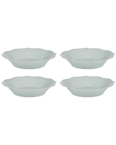 Lenox Set Of 4 French Perle Pasta Bowls In Blue