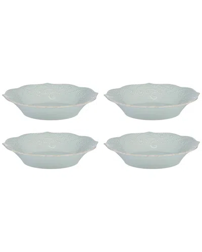 Lenox Set Of 4 French Perle Pasta Bowls In Green