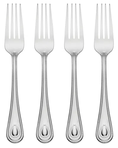 Lenox Set Of 4 French Perle Salad Forks In Gray