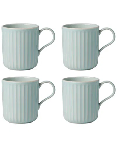LENOX LENOX SET OF 4 FRENCH PERLE SCALLOP MUGS