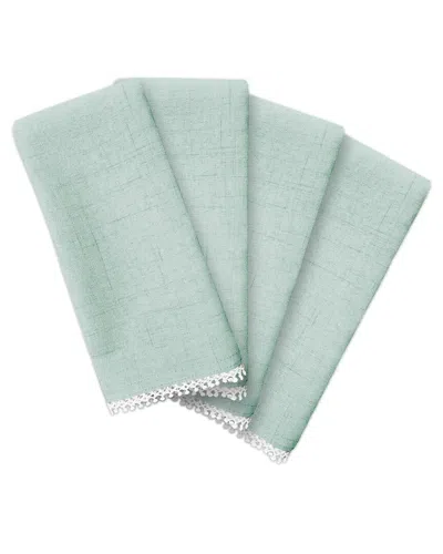 Lenox Set Of 4 French Perle Solid Napkins In Blue