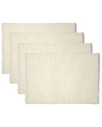 Lenox Set Of 4 French Perle Solid Placemats In Neutral
