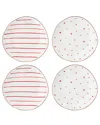 Lenox Set Of 4 Garnet Bay Dessert Plates