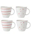 Lenox Set Of 4 Garnet Bay Mugs