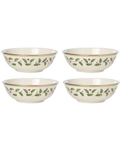Lenox Set Of 4 Holiday Dinnerware Place Setting Bowls In White